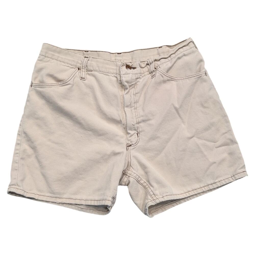 70s Maverick Soft Cream Twill Womens Shorts